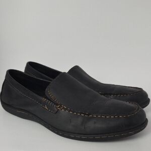 Born Caleb Black Leather Loafers 12M Casual